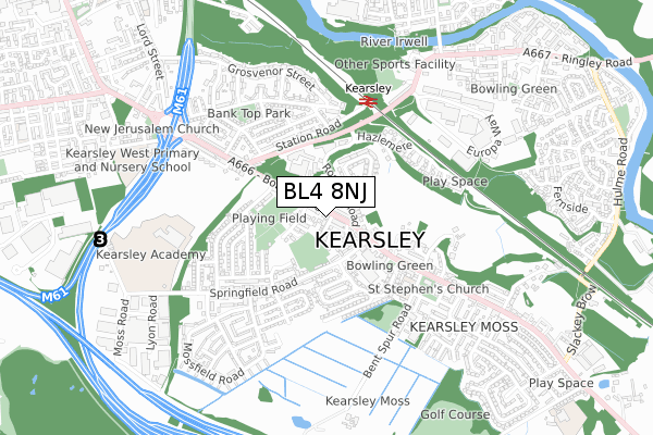 BL4 8NJ map - small scale - OS Open Zoomstack (Ordnance Survey) BL4 8NJ map - small scale - OS Open Zoomstack (Ordnance Survey)