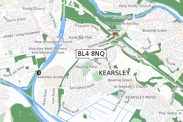 BL4 8NQ map - small scale - OS Open Zoomstack (Ordnance Survey) BL4 8NQ map - small scale - OS Open Zoomstack (Ordnance Survey)