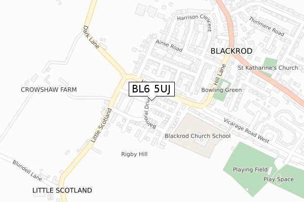 BL6 5UJ map - large scale - OS Open Zoomstack (Ordnance Survey) BL6 5UJ map - large scale - OS Open Zoomstack (Ordnance Survey)