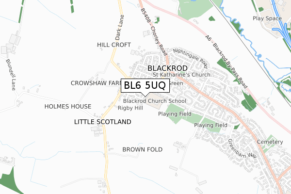 BL6 5UQ map - small scale - OS Open Zoomstack (Ordnance Survey) BL6 5UQ map - small scale - OS Open Zoomstack (Ordnance Survey)