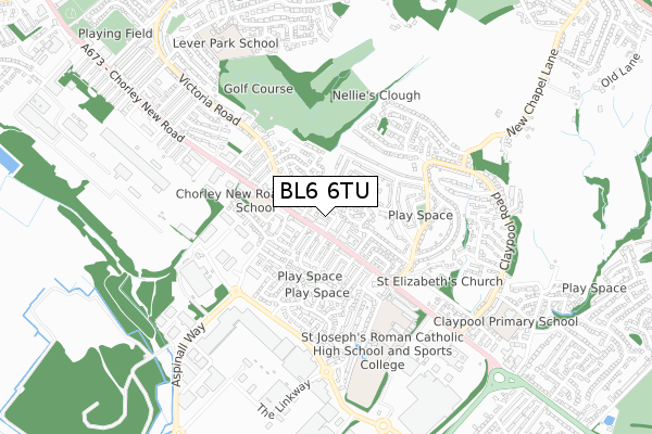 BL6 6TU map - small scale - OS Open Zoomstack (Ordnance Survey)