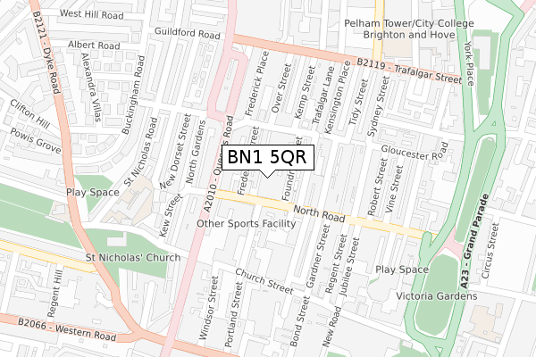BN1 5QR map - large scale - OS Open Zoomstack (Ordnance Survey) BN1 5QR map - large scale - OS Open Zoomstack (Ordnance Survey)