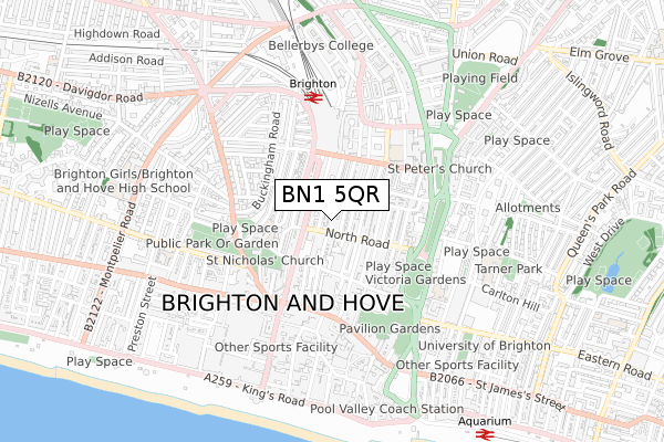 BN1 5QR map - small scale - OS Open Zoomstack (Ordnance Survey) BN1 5QR map - small scale - OS Open Zoomstack (Ordnance Survey)