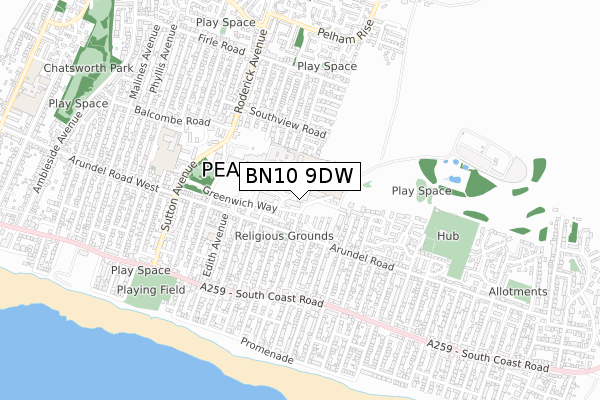 BN10 9DW map - small scale - OS Open Zoomstack (Ordnance Survey) BN10 9DW map - small scale - OS Open Zoomstack (Ordnance Survey)