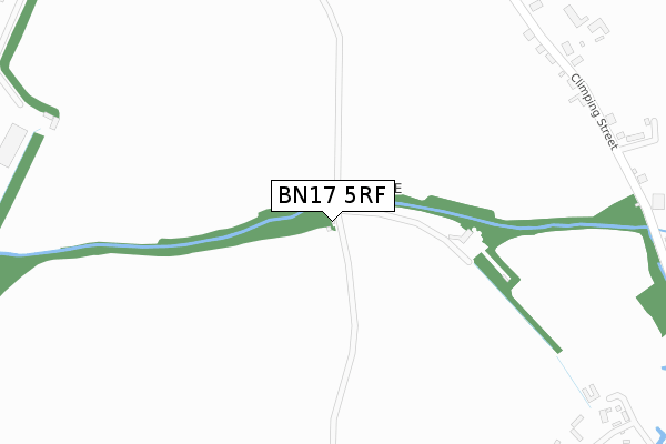 BN17 5RF map - large scale - OS Open Zoomstack (Ordnance Survey)