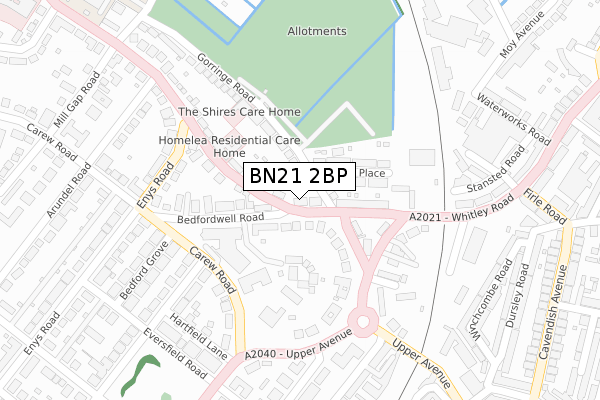 BN21 2BP map - large scale - OS Open Zoomstack (Ordnance Survey)