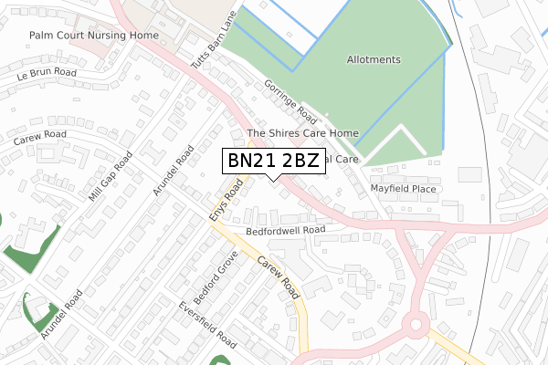BN21 2BZ map - large scale - OS Open Zoomstack (Ordnance Survey) BN21 2BZ map - large scale - OS Open Zoomstack (Ordnance Survey)