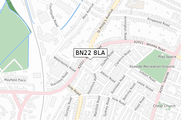 BN22 8LA map - large scale - OS Open Zoomstack (Ordnance Survey)