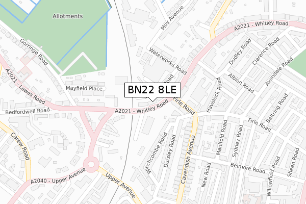 BN22 8LE map - large scale - OS Open Zoomstack (Ordnance Survey)