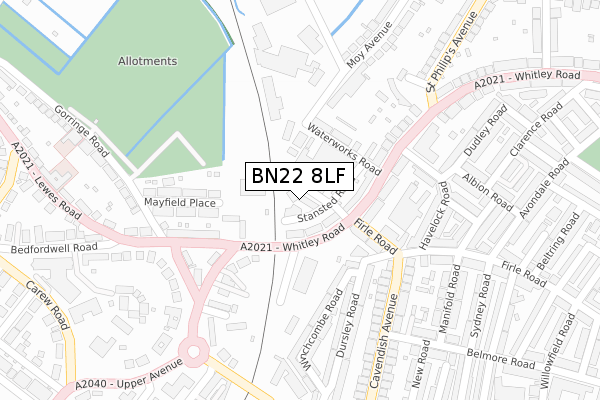 BN22 8LF map - large scale - OS Open Zoomstack (Ordnance Survey)