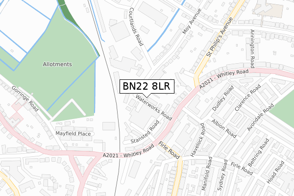 BN22 8LR map - large scale - OS Open Zoomstack (Ordnance Survey)