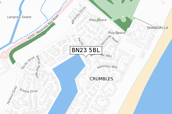 BN23 5BL map - large scale - OS Open Zoomstack (Ordnance Survey) BN23 5BL map - large scale - OS Open Zoomstack (Ordnance Survey)