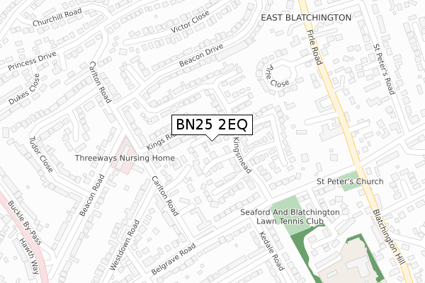 BN25 2EQ map - large scale - OS Open Zoomstack (Ordnance Survey)