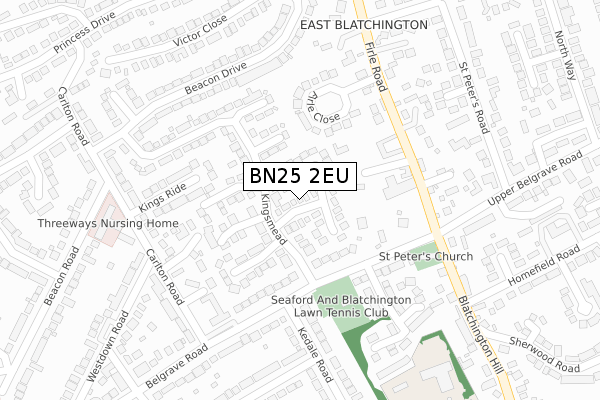 BN25 2EU map - large scale - OS Open Zoomstack (Ordnance Survey)