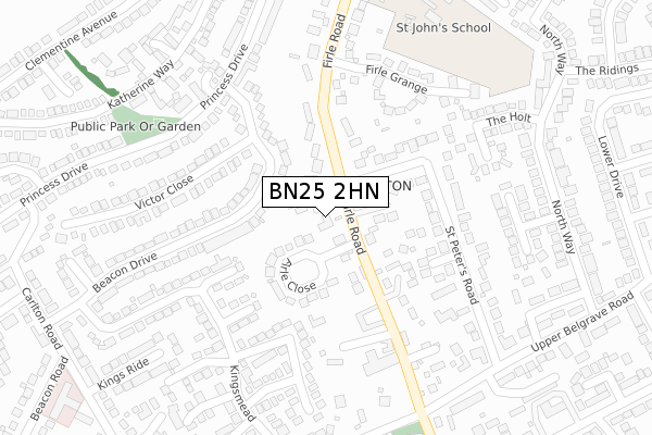 BN25 2HN map - large scale - OS Open Zoomstack (Ordnance Survey) BN25 2HN map - large scale - OS Open Zoomstack (Ordnance Survey)
