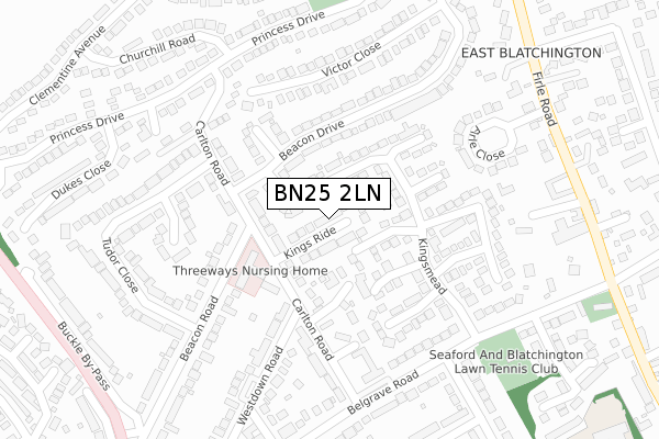 BN25 2LN map - large scale - OS Open Zoomstack (Ordnance Survey)