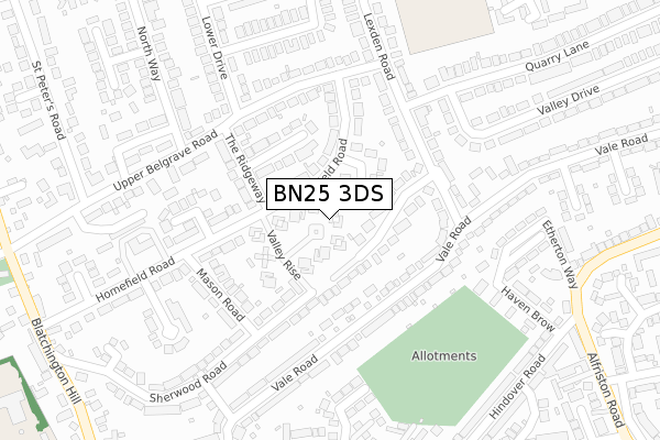 BN25 3DS map - large scale - OS Open Zoomstack (Ordnance Survey) BN25 3DS map - large scale - OS Open Zoomstack (Ordnance Survey)