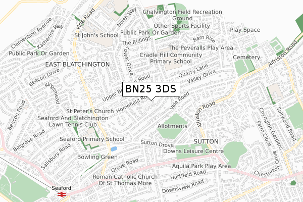 BN25 3DS map - small scale - OS Open Zoomstack (Ordnance Survey) BN25 3DS map - small scale - OS Open Zoomstack (Ordnance Survey)