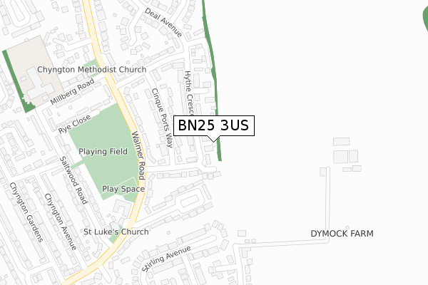 BN25 3US map - large scale - OS Open Zoomstack (Ordnance Survey) BN25 3US map - large scale - OS Open Zoomstack (Ordnance Survey)