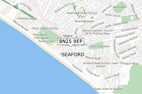 BN25 9EP map - small scale - OS Open Zoomstack (Ordnance Survey) BN25 9EP map - small scale - OS Open Zoomstack (Ordnance Survey)
