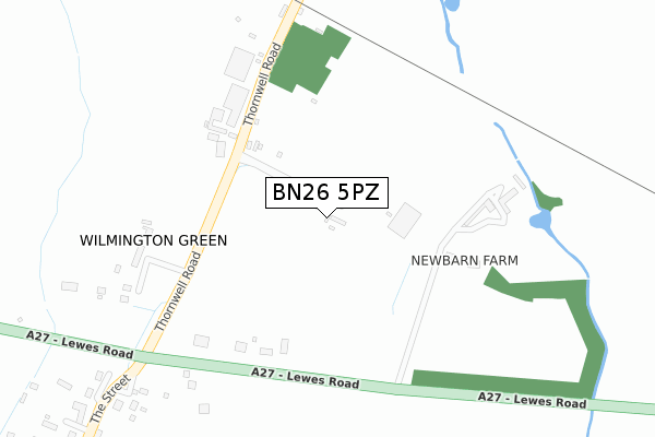 BN26 5PZ map - large scale - OS Open Zoomstack (Ordnance Survey)