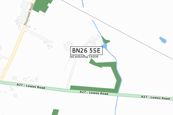 BN26 5SE map - large scale - OS Open Zoomstack (Ordnance Survey)