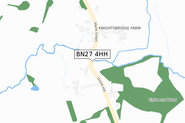 BN27 4HH map - large scale - OS Open Zoomstack (Ordnance Survey)