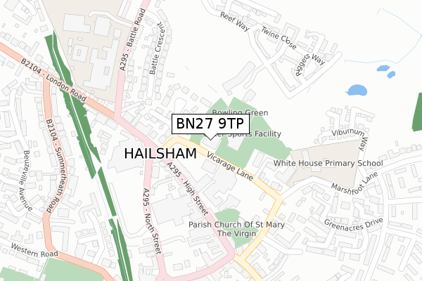 BN27 9TP map - large scale - OS Open Zoomstack (Ordnance Survey) BN27 9TP map - large scale - OS Open Zoomstack (Ordnance Survey)