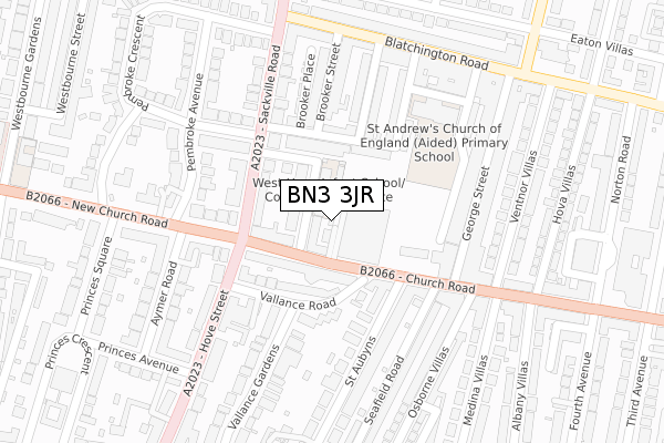BN3 3JR map - large scale - OS Open Zoomstack (Ordnance Survey) BN3 3JR map - large scale - OS Open Zoomstack (Ordnance Survey)