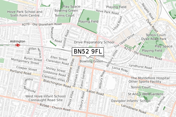 BN52 9FL map - small scale - OS Open Zoomstack (Ordnance Survey) BN52 9FL map - small scale - OS Open Zoomstack (Ordnance Survey)