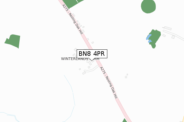 BN8 4PR map - large scale - OS Open Zoomstack (Ordnance Survey)