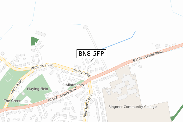 BN8 5FP map - large scale - OS Open Zoomstack (Ordnance Survey)