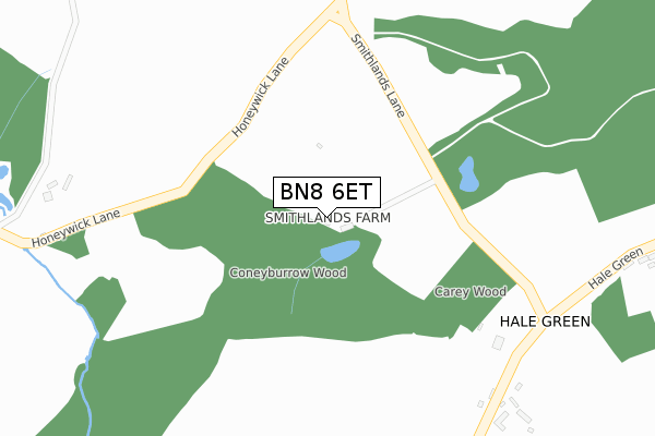 BN8 6ET map - large scale - OS Open Zoomstack (Ordnance Survey)