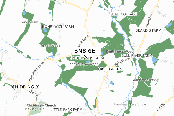 BN8 6ET map - small scale - OS Open Zoomstack (Ordnance Survey)