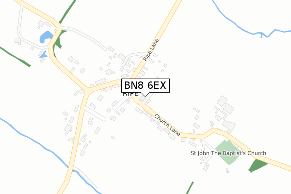 BN8 6EX map - large scale - OS Open Zoomstack (Ordnance Survey)