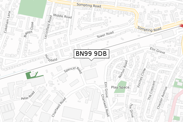 BN99 9DB map - large scale - OS Open Zoomstack (Ordnance Survey) BN99 9DB map - large scale - OS Open Zoomstack (Ordnance Survey)
