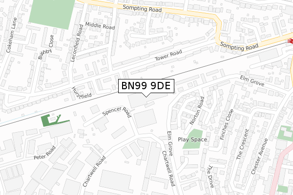 BN99 9DE map - large scale - OS Open Zoomstack (Ordnance Survey) BN99 9DE map - large scale - OS Open Zoomstack (Ordnance Survey)