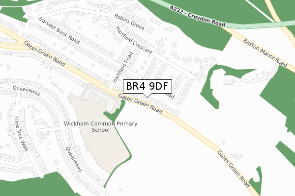BR4 9DF map - large scale - OS Open Zoomstack (Ordnance Survey)