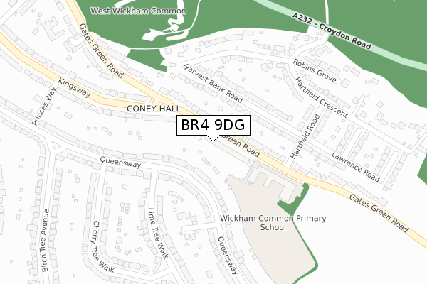 BR4 9DG map - large scale - OS Open Zoomstack (Ordnance Survey)