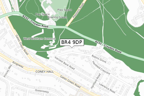 BR4 9DP map - large scale - OS Open Zoomstack (Ordnance Survey)