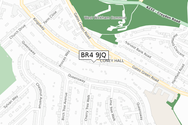 BR4 9JQ map - large scale - OS Open Zoomstack (Ordnance Survey) BR4 9JQ map - large scale - OS Open Zoomstack (Ordnance Survey)