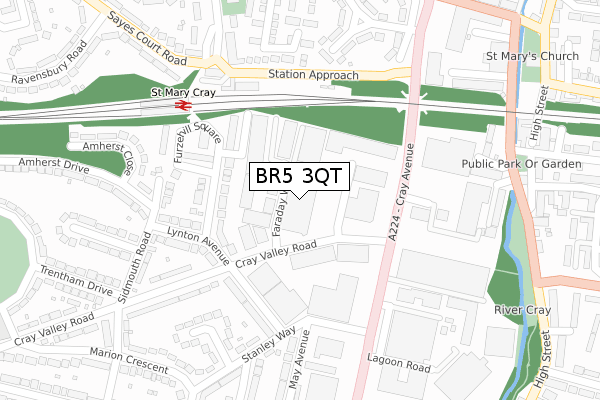 BR5 3QT map - large scale - OS Open Zoomstack (Ordnance Survey) BR5 3QT map - large scale - OS Open Zoomstack (Ordnance Survey)