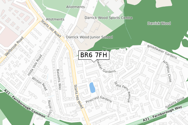 BR6 7FH map - large scale - OS Open Zoomstack (Ordnance Survey) BR6 7FH map - large scale - OS Open Zoomstack (Ordnance Survey)