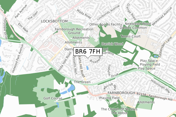 BR6 7FH map - small scale - OS Open Zoomstack (Ordnance Survey) BR6 7FH map - small scale - OS Open Zoomstack (Ordnance Survey)