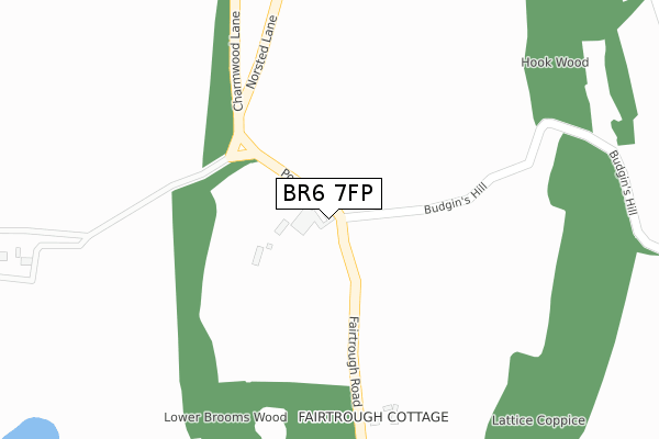 BR6 7FP map - large scale - OS Open Zoomstack (Ordnance Survey)