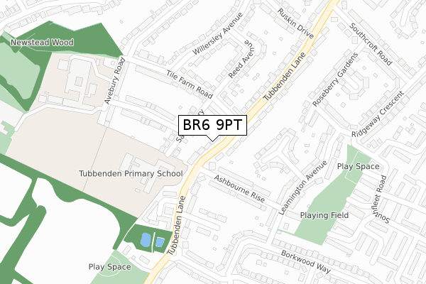 BR6 9PT map - large scale - OS Open Zoomstack (Ordnance Survey)