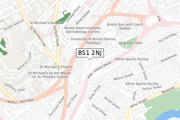 BS1 2NJ map - large scale - OS Open Zoomstack (Ordnance Survey) BS1 2NJ map - large scale - OS Open Zoomstack (Ordnance Survey)
