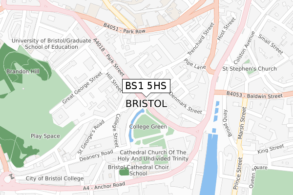 BS1 5HS map - large scale - OS Open Zoomstack (Ordnance Survey) BS1 5HS map - large scale - OS Open Zoomstack (Ordnance Survey)