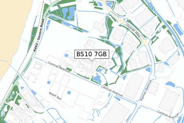 BS10 7GB map - small scale - OS Open Zoomstack (Ordnance Survey)