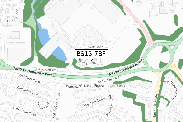 BS13 7BF map - large scale - OS Open Zoomstack (Ordnance Survey) BS13 7BF map - large scale - OS Open Zoomstack (Ordnance Survey)